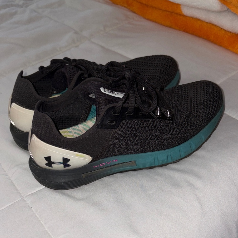 Under Armour Black and Teal Athletic Shoes